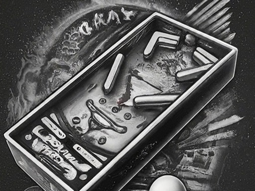 Jeu de flipper noir et blanc