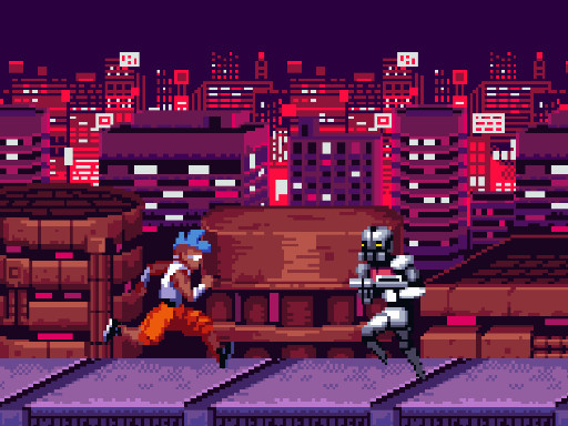 Jeu de course cyberpunk sans fin