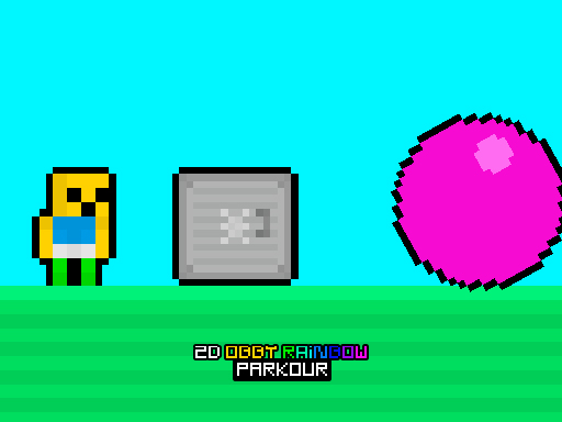 Jeu de parkour arc-en-ciel Obby 2D