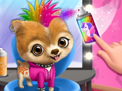 Jeu de salon de coiffure pour animaux Rock Star