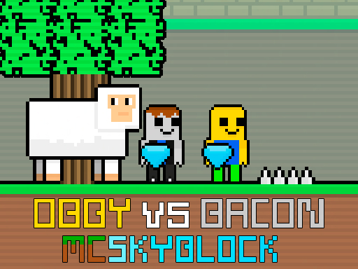 Jeu Obby contre Bacon Mcskyblock