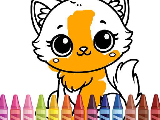 Coloriage d'animaux mignons, jeu amusant et adorable pour les enfants