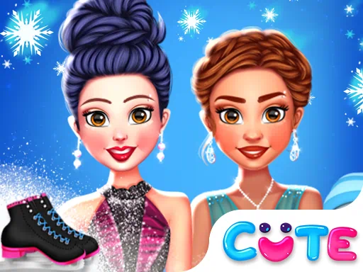 Jeu de tenues de patinage sur glace d'hiver pour princesse