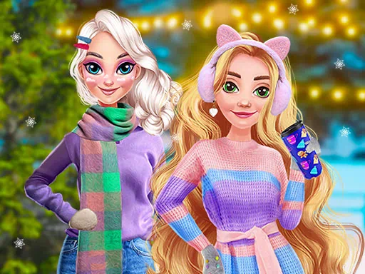 Jeu d'esthétique hivernale pour filles douces