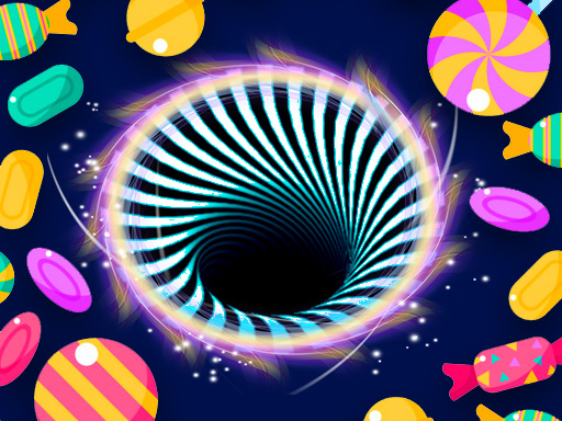 Jeu de trous circulaires de bonbons colorés