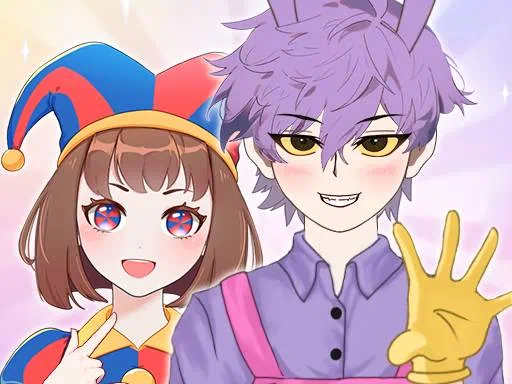 Couple d'anime : jeu de création d'avatars