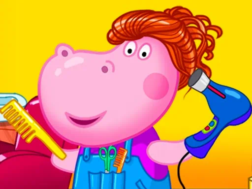 Jeu de salon de coiffure Hippo