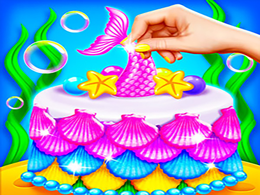 Jeu de création de gâteaux à paillettes de sirène