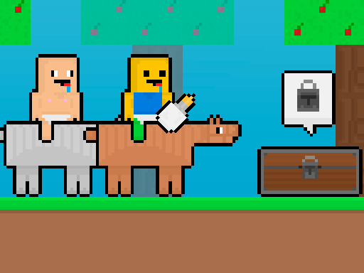 Jeu de cheval Baby Noob contre Baby Obby