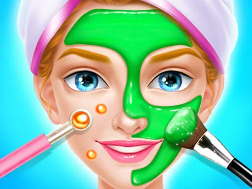 Jeu de maquilleur de salon de spa
